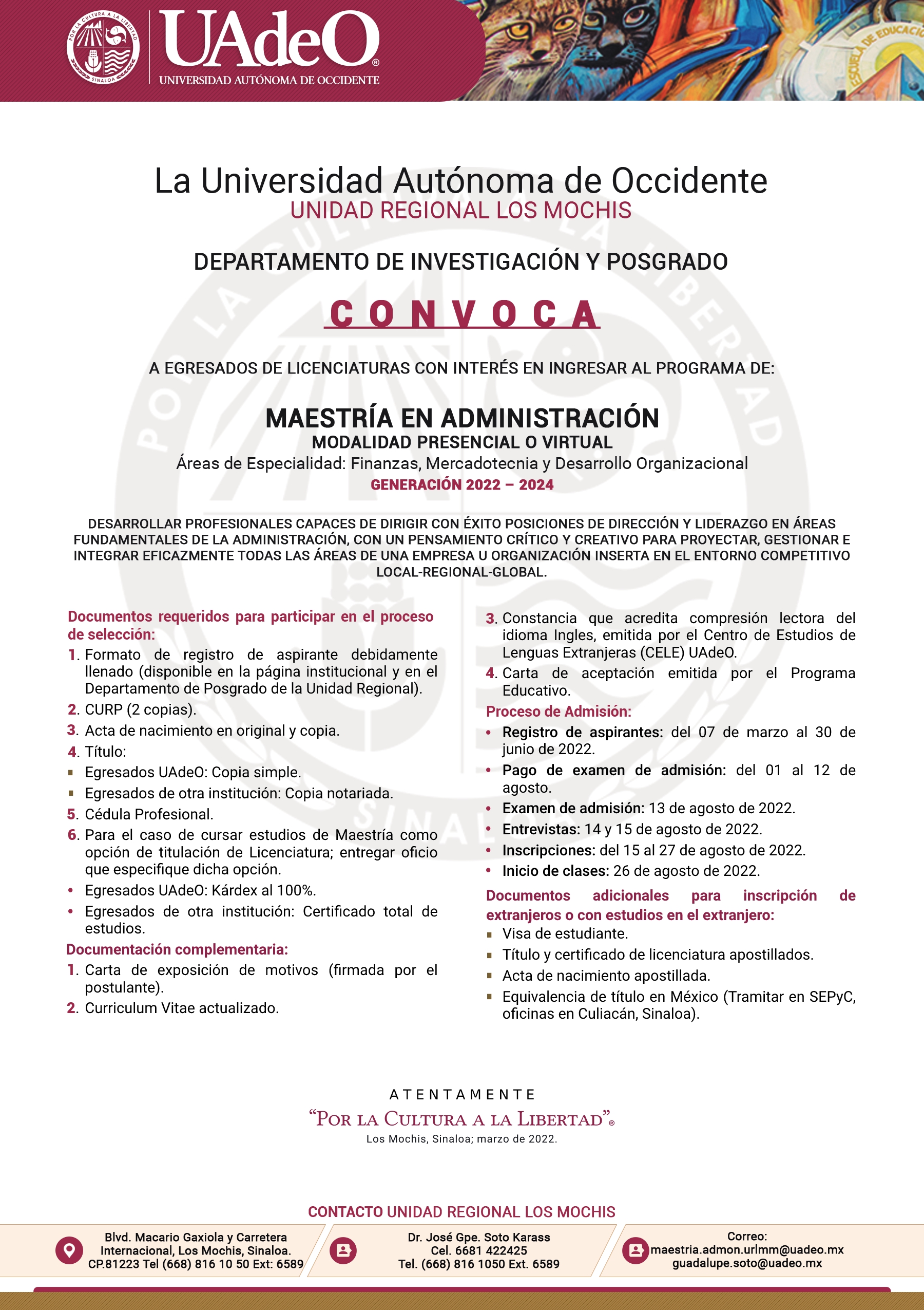 Administración Los Mochis Universidad Autónoma De Occidente 4098