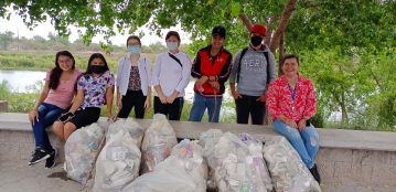 Jóvenes Linces de la Unidad Regional Guasave realizan acciones de saneamiento y limpieza en la ribera del Río Sinaloa