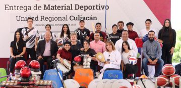 UAdeO brinda mejores condiciones para que sus estudiantes practiquen deportes; Rectora, Dra. Sylvia Paz Díaz Camacho, entrega equipo y material deportivo en la Unidad Regional Culiacán